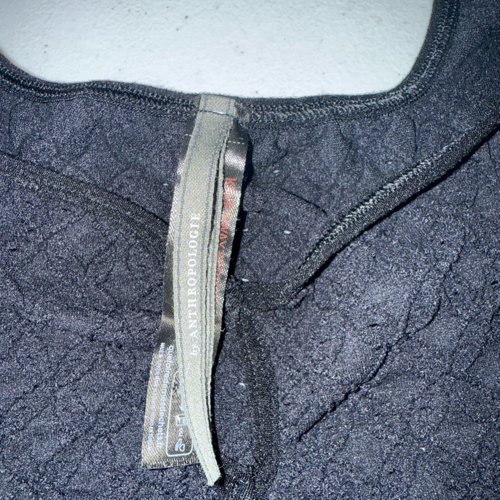 Anthropologie Black Textured Blouse‎ - Picture 7 of 9
